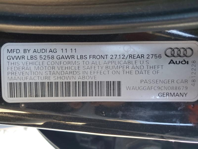 Aukcja sprzedaży 2012 Audi A6, vin: WAUGGAFC9CN088679, numer aukcji: 78662965