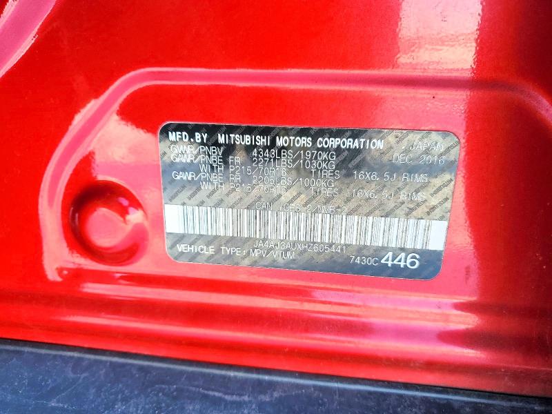 74023895 :رقم المزاد ، JA4AJ3AUXHZ605441 vin ، 2017 Mitsubishi Rvr Se مزاد بيع