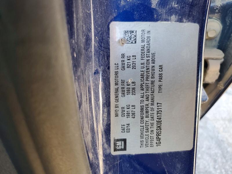 79189855 :رقم المزاد ، 1G4PR5SK0E4175117 vin ، 2014 Buick Verano مزاد بيع