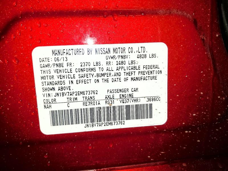 Продажа на аукционе авто 2014 Infiniti Q50, vin: JN1BV7AP2EM673762, номер лота: 78007175