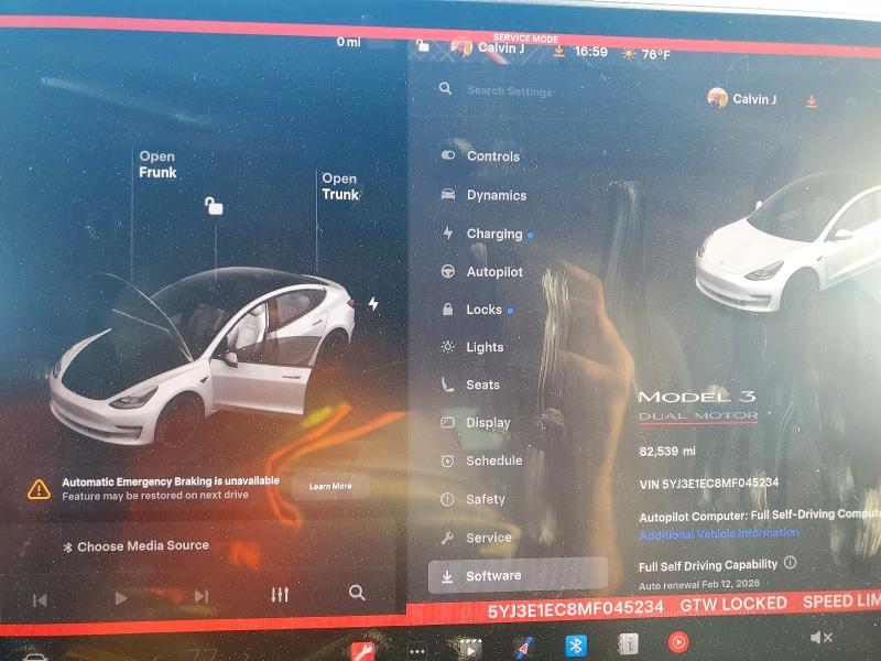 Aukcja sprzedaży 2021 Tesla Model 3, vin: 5YJ3E1EC8MF045234, numer aukcji: 75851735