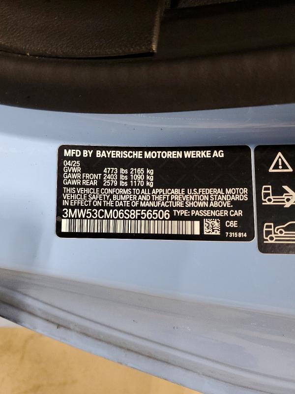 77343145 :رقم المزاد ، 3MW53CM06S8F56506 vin ، 2025 Bmw M240xi مزاد بيع