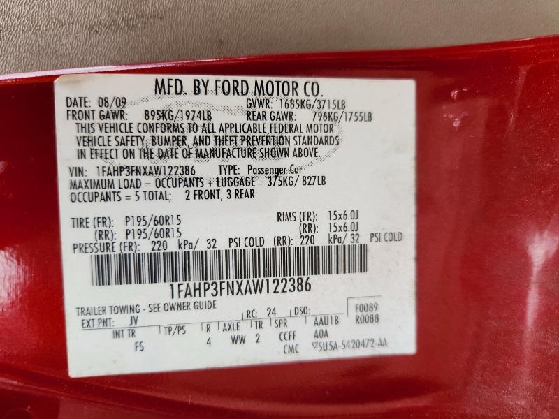 Продаж на аукціоні авто 2010 Ford Focus, vin: 1FAHP3FNXAW122386, номер лоту: 79062305