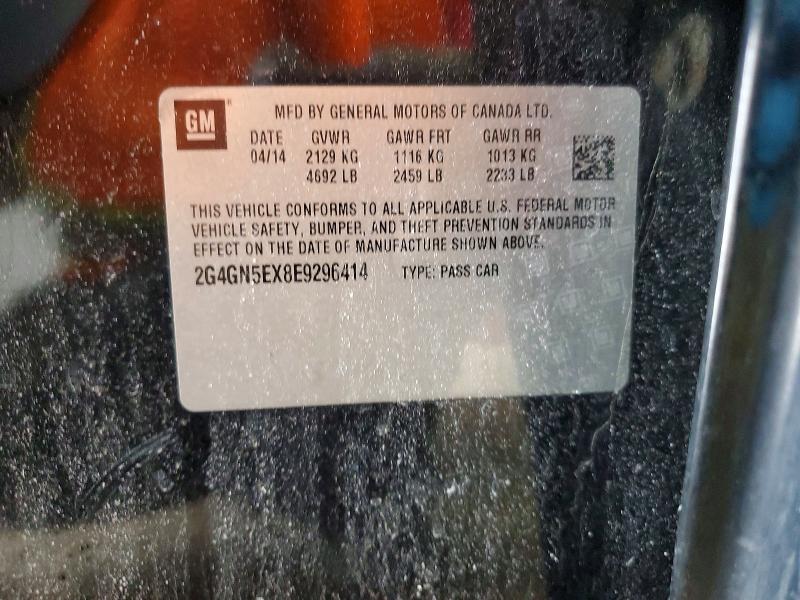 2014 Buick Regal მანქანა იყიდება აუქციონზე, vin: 2G4GN5EX8E9296414, აუქციონის ნომერი: 76970835