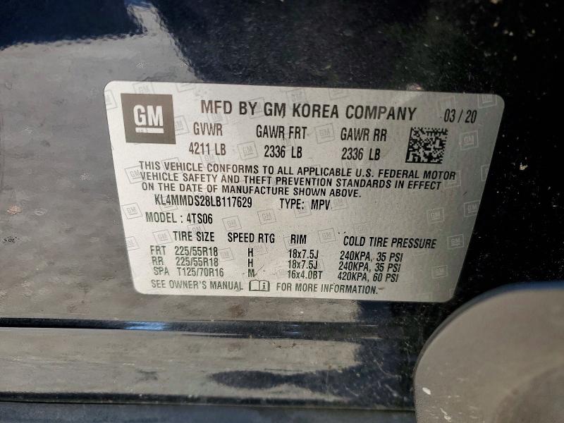 Aukcja sprzedaży 2020 Buick Encore Gx, vin: KL4MMDS28LB117629, numer aukcji: 75760345