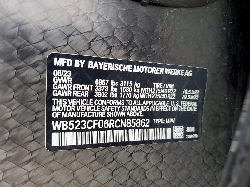 Aukcja sprzedaży 2024 Bmw Ix, vin: WB523CF06RCN85862, numer aukcji: 76841535