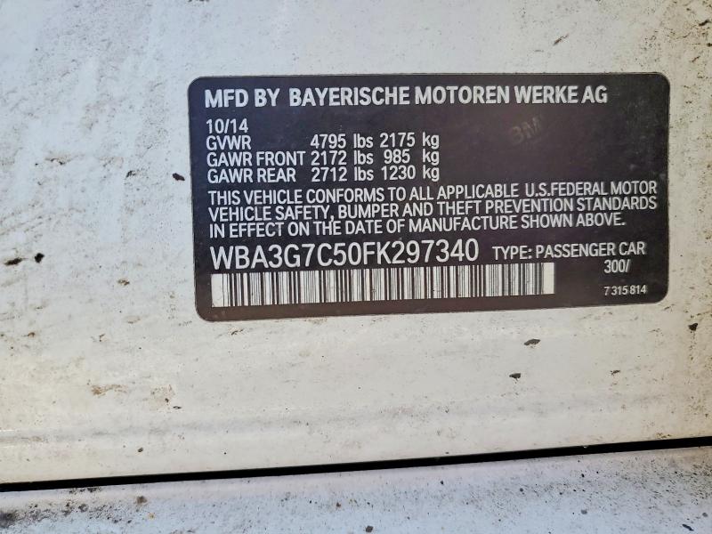 78617905 :رقم المزاد ، WBA3G7C50FK297340 vin ، 2015 Bmw 328 مزاد بيع