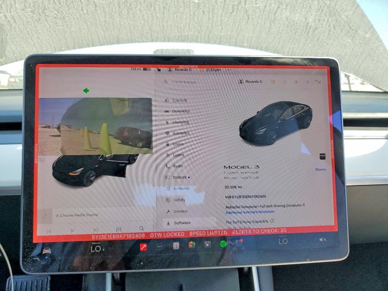 Продажа на аукционе авто 2019 Tesla Model 3, vin: 5YJ3E1EB5KF192406, номер лота: 78689535