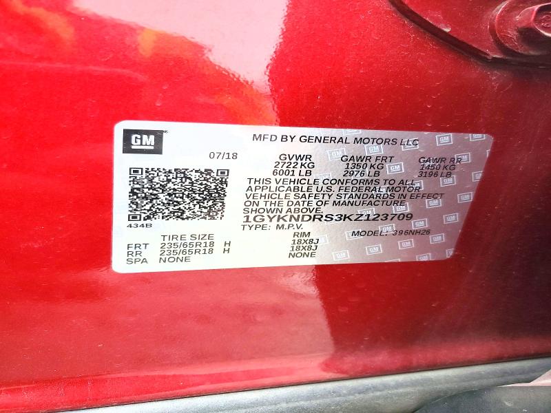 Aukcja sprzedaży 2019 Cadillac Xt5, vin: 1GYKNDRS3KZ123709, numer aukcji: 75792635