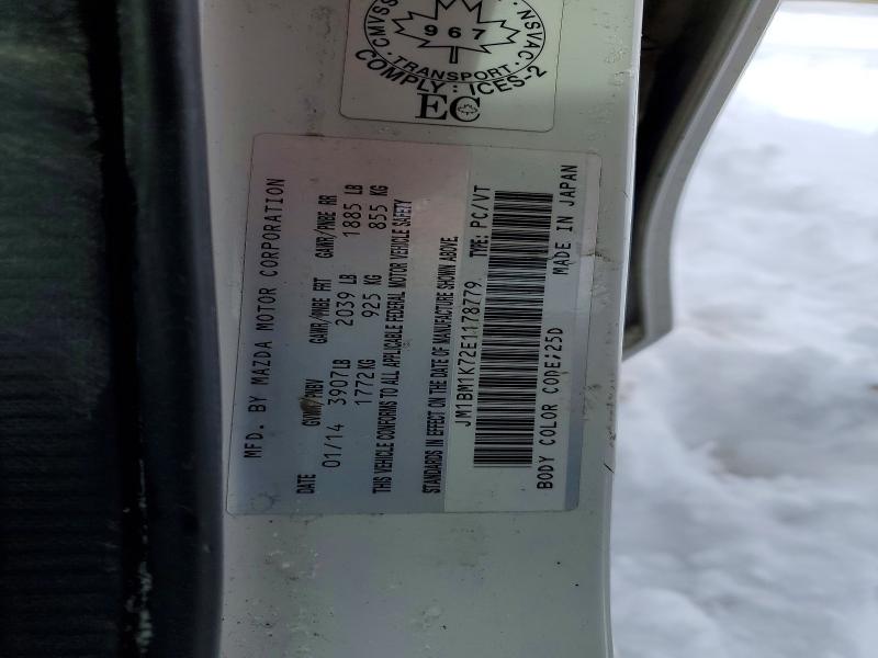 Aukcja sprzedaży 2014 Mazda 3, vin: JM1BM1K72E1178779, numer aukcji: 78589625