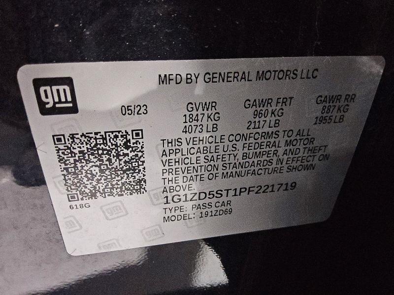78644095 :رقم المزاد ، 1G1ZD5ST1PF221719 vin ، 2023 Chevrolet Malibu مزاد بيع