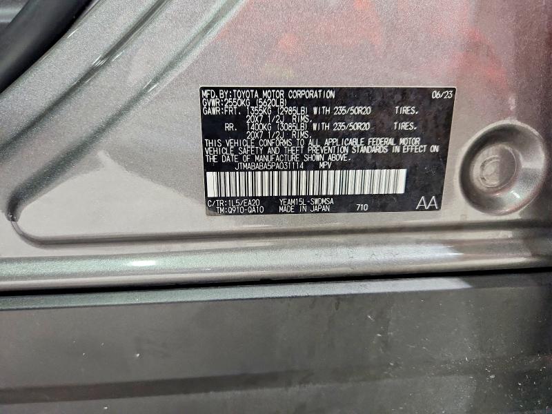 Продажа на аукционе авто 2023 Subaru Solterra, vin: JTMABABA5PA031114, номер лота: 77581765