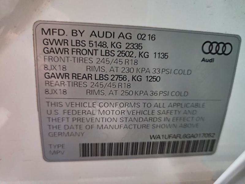 Продаж на аукціоні авто 2016 Audi A4 Allroad, vin: WA1UFAFL6GA017052, номер лоту: 78548555