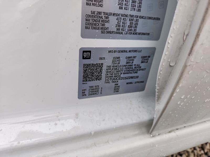 Продажа на аукционе авто 2025 Gmc Sierra, vin: 1GTUUCED1SZ298110, номер лота: 76860695