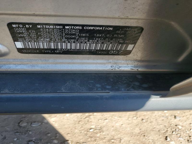 Auction sale of the 2018 Mitsubishi Outlander Sport, vin: JA4AP3AU0JZ008190, lot number: 79230785