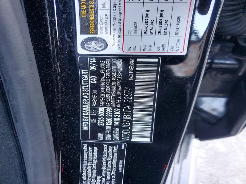 77885385 :رقم المزاد ، WDDUG7JB1FA122574 vin ، 2015 Mercedes-benz S مزاد بيع