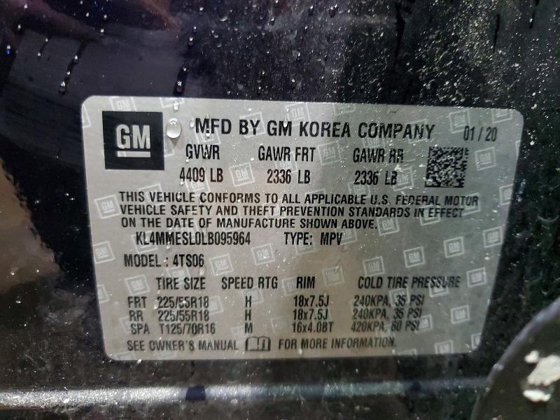 Aukcja sprzedaży 2020 Buick Encore Gx, vin: KL4MMESL0LB095964, numer aukcji: 75753495