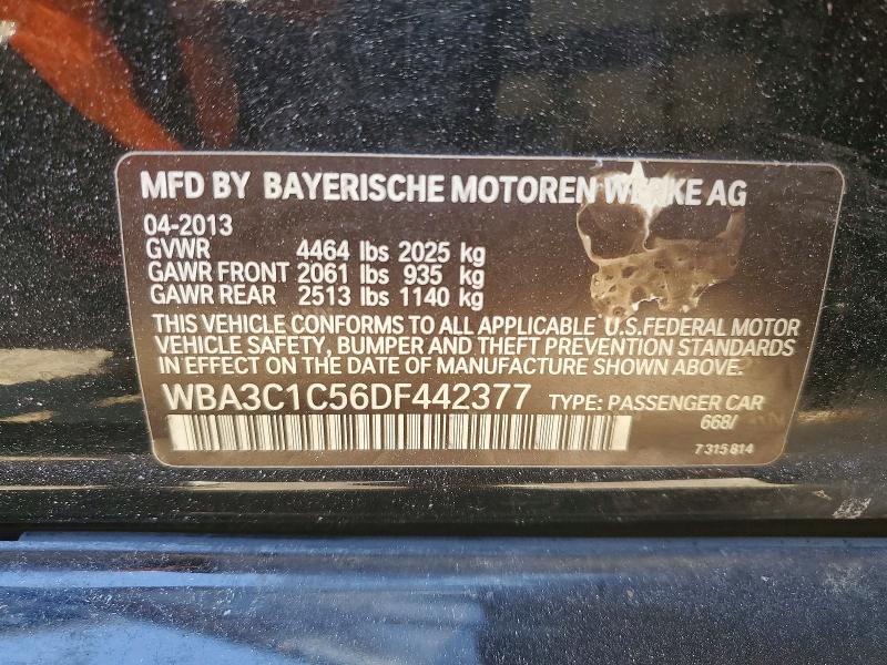 2013 Bmw Motorrad 328 მანქანა იყიდება აუქციონზე, vin: WBA3C1C56DF442377, აუქციონის ნომერი: 76256355