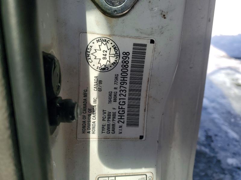 Продаж на аукціоні авто 2009 Honda Civic, vin: 2HGFG12379H008898, номер лоту: 77117305