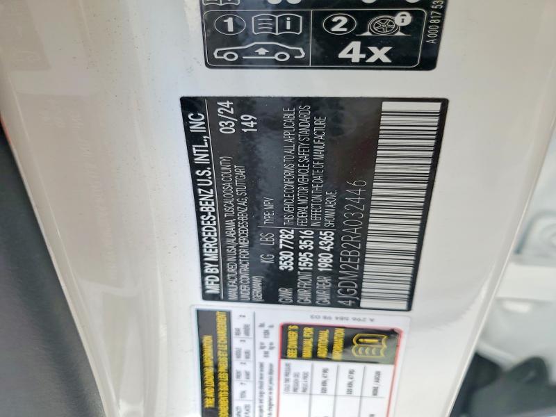 77431105 :رقم المزاد ، 4JGDM2EB2RA032446 vin ، 2024 Mercedes-benz Eqs Suv مزاد بيع