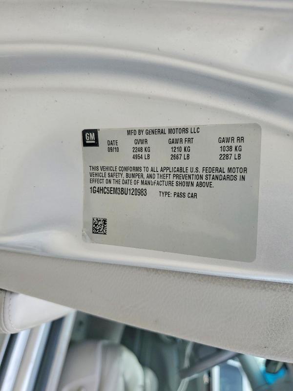 2011 Buick Lucerne მანქანა იყიდება აუქციონზე, vin: 1G4HC5EM3BU120983, აუქციონის ნომერი: 78806945