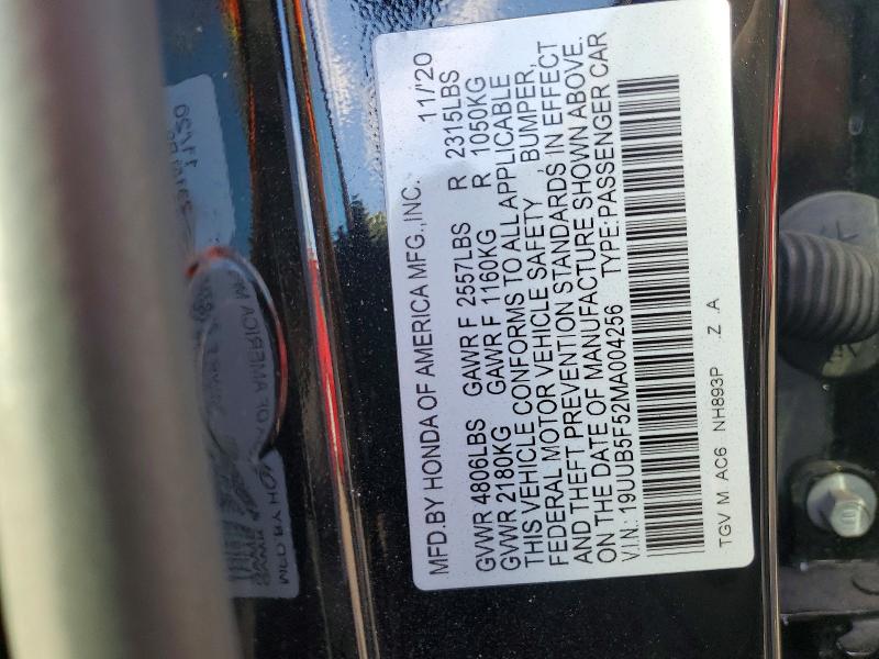 Aukcja sprzedaży 2021 Acura Tlx, vin: 19UUB5F52MA004256, numer aukcji: 76181935