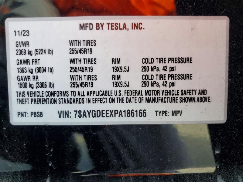 Aukcja sprzedaży 2023 Tesla Model Y, vin: 7SAYGDEEXPA186166, numer aukcji: 78464625
