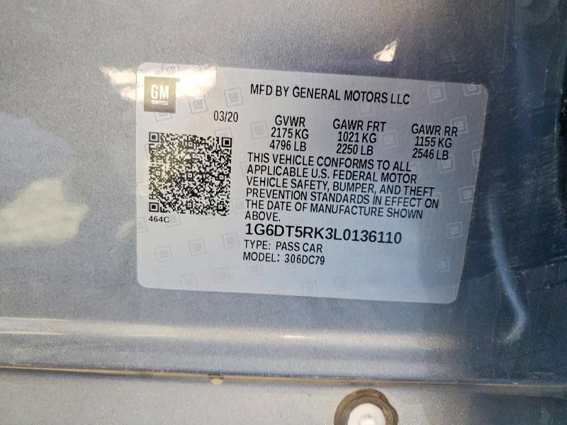 Aukcja sprzedaży 2020 Cadillac Ct5, vin: 1G6DT5RK3L0136110, numer aukcji: 76849575