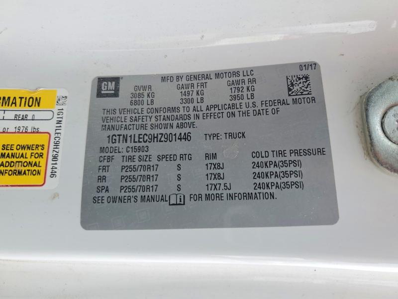 Aukcja sprzedaży 2017 Gmc Sierra, vin: 1GTN1LEC9HZ901446, numer aukcji: 79177495