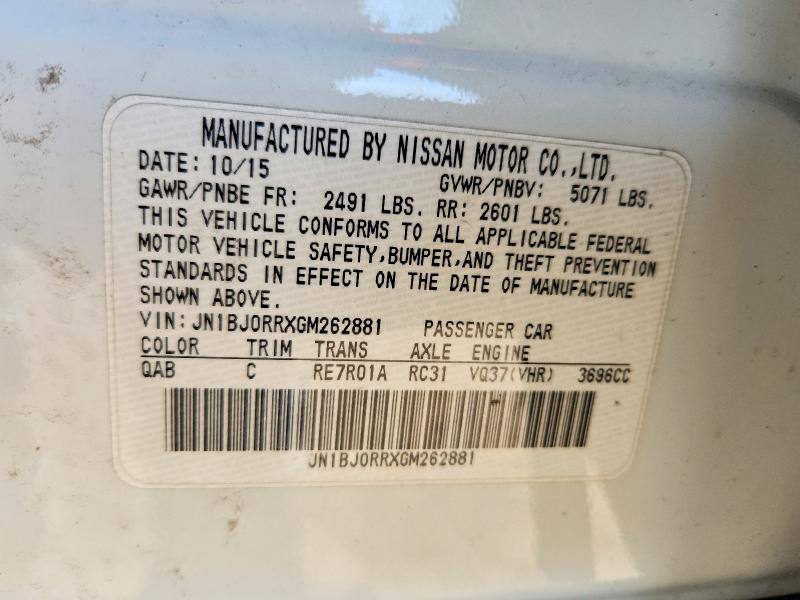 Продажа на аукционе авто 2016 Infiniti Qx50, vin: JN1BJ0RRXGM262881, номер лота: 79180135