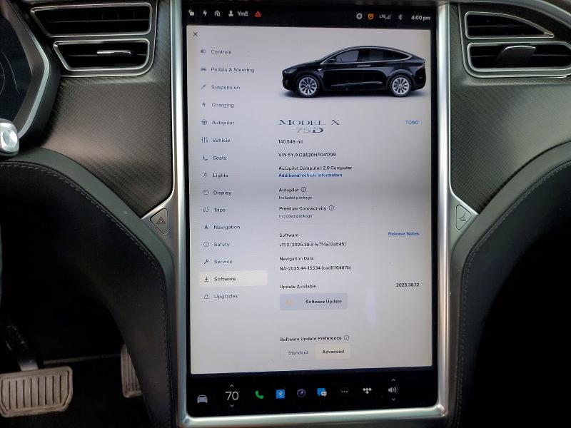 Продажа на аукционе авто 2017 Tesla Model X, vin: 5YJXCBE20HF041799, номер лота: 75570675