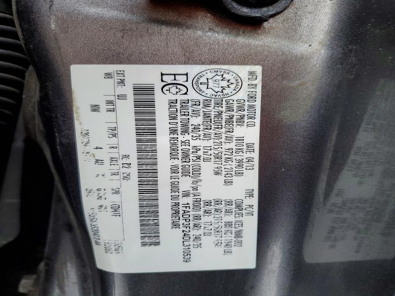 76717825 :رقم المزاد ، 1FADP3F24DL310539 vin ، 2013 Ford Focus مزاد بيع