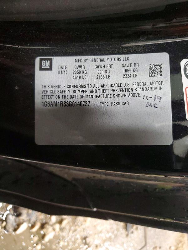 2016 Cadillac Ats მანქანა იყიდება აუქციონზე, vin: 1G6AM1RS3G0140737, აუქციონის ნომერი: 76926095