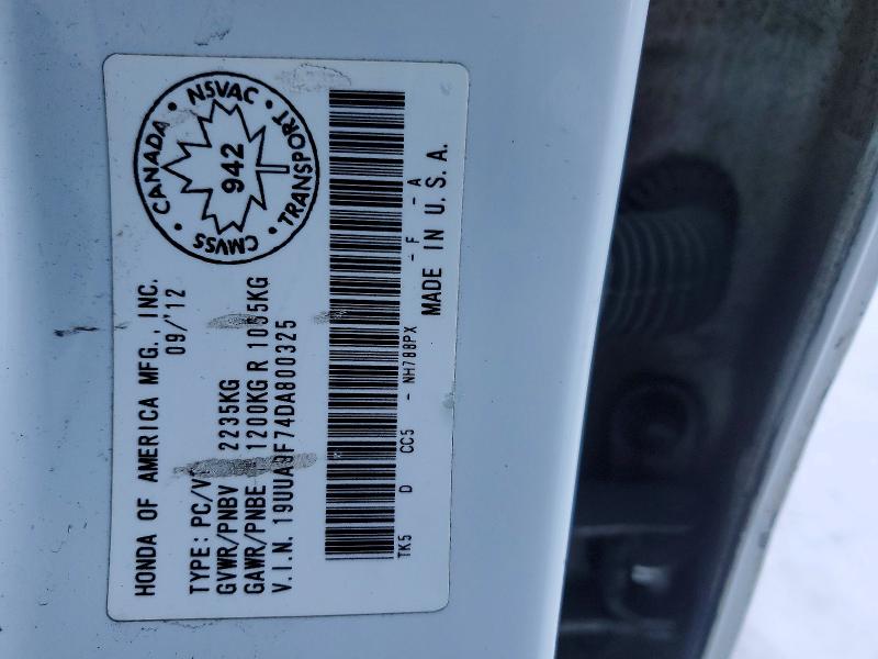 Aukcja sprzedaży 2013 Acura Tl, vin: 19UUA9F74DA800325, numer aukcji: 75261455