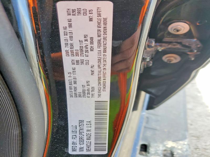 Aukcja sprzedaży 2026 Ram 1500, vin: 1C6SRFJP8TN175768, numer aukcji: 76986925