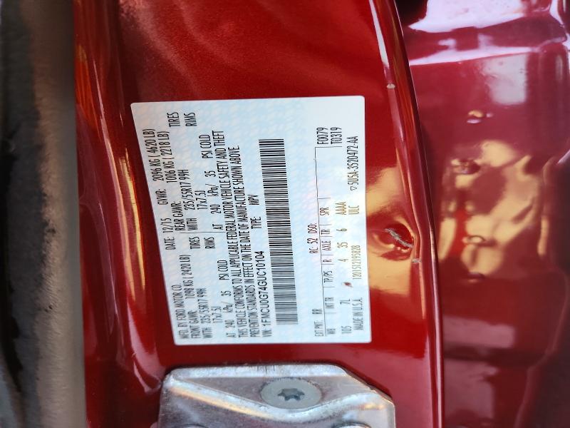 Продаж на аукціоні авто 2016 Ford Escape, vin: 1FMCU0G74GUC10104, номер лоту: 76780905