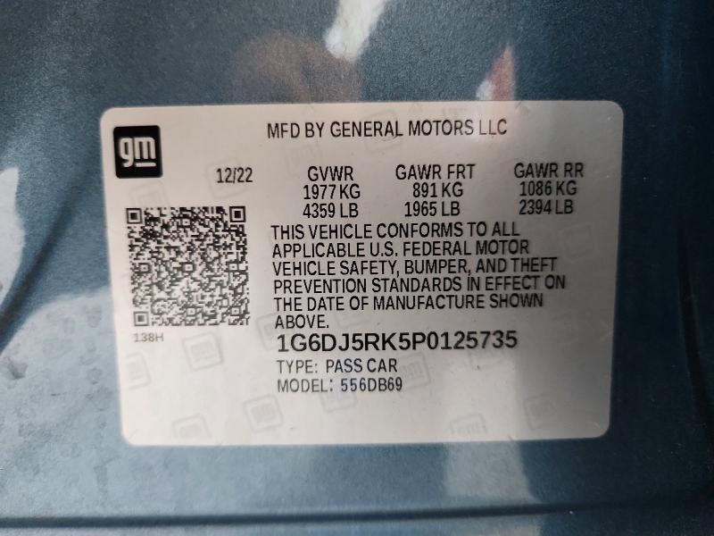 Продажа на аукционе авто 2023 Cadillac Ct4, vin: 1G6DJ5RK5P0125735, номер лота: 78263295