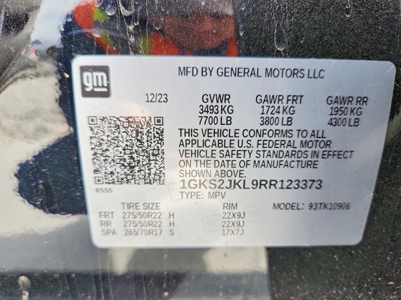 78634275 :رقم المزاد ، 1GKS2JKL9RR123373 vin ، 2024 Gmc Yukon Xl مزاد بيع