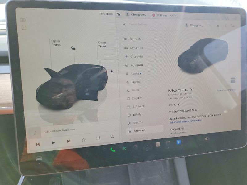 2023 Tesla Model Y მანქანა იყიდება აუქციონზე, vin: 7SAYGDEE0PF869691, აუქციონის ნომერი: 76971055