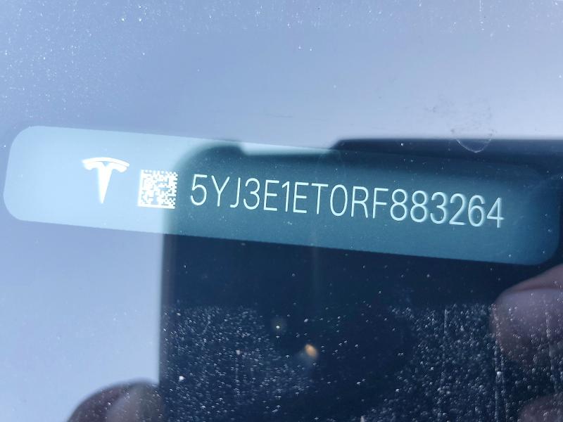 76290685 :رقم المزاد ، 5YJ3E1ET0RF883264 vin ، 2024 Tesla Model 3 مزاد بيع