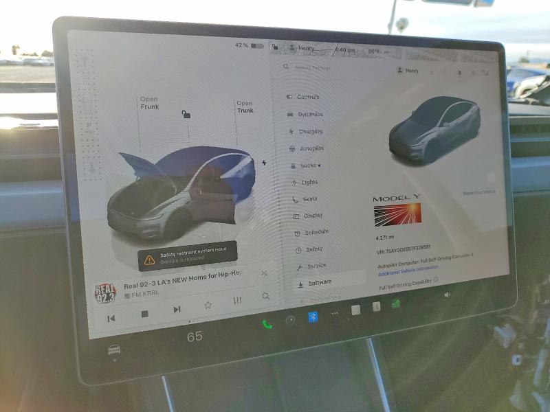77878615 :رقم المزاد ، 7SAYGDEE8TF329581 vin ، 2026 Tesla Model Y مزاد بيع