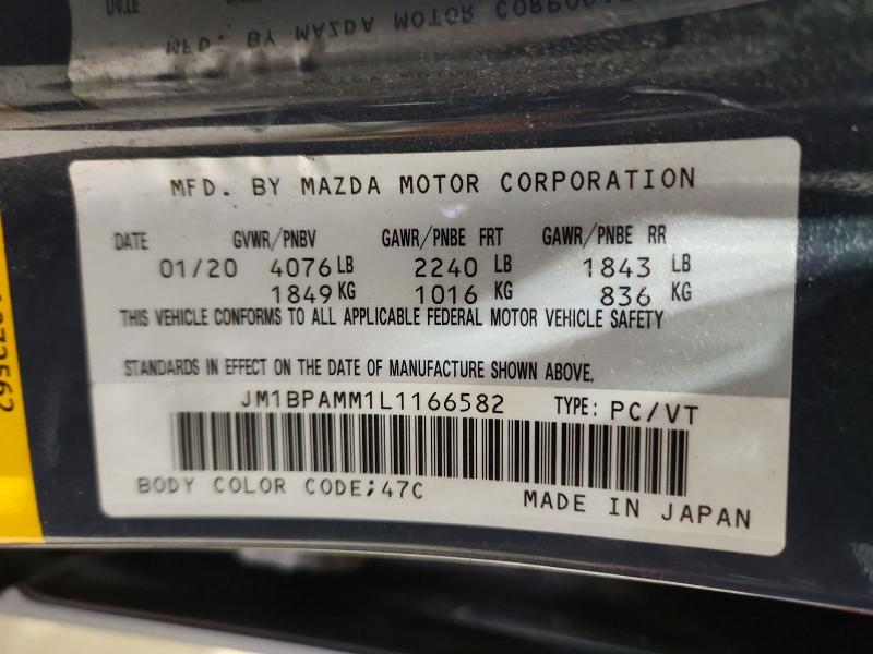 Продажа на аукционе авто 2020 Mazda 3, vin: JM1BPAMM1L1166582, номер лота: 77892815