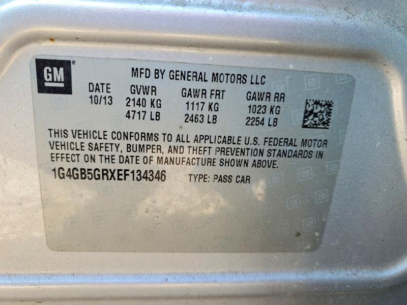 Aukcja sprzedaży 2014 Buick Lacrosse, vin: 1G4GB5GRXEF134346, numer aukcji: 76155455