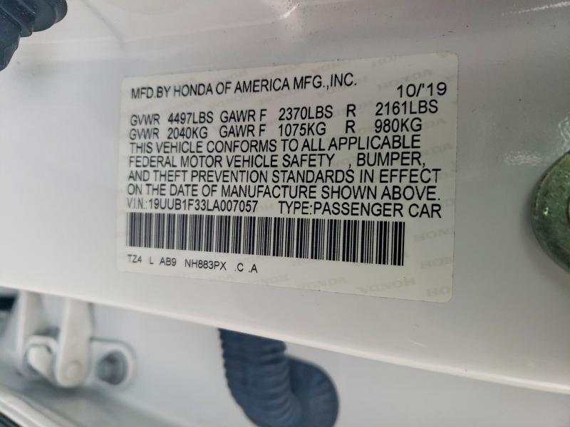 Aukcja sprzedaży 2020 Acura Tlx, vin: 19UUB1F33LA007057, numer aukcji: 77520475