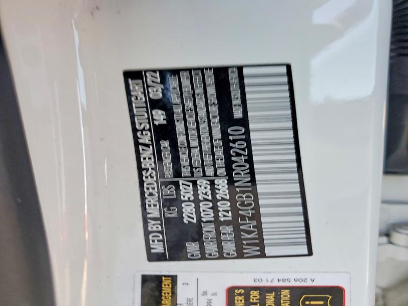 Aukcja sprzedaży 2022 Mercedes-benz C, vin: W1KAF4GB1NR042610, numer aukcji: 78164165