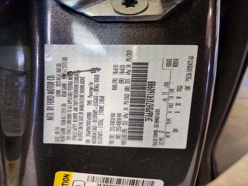 77643135 :رقم المزاد ، 3FA6P0H7XFR160988 vin ، 2015 Ford Fusion مزاد بيع