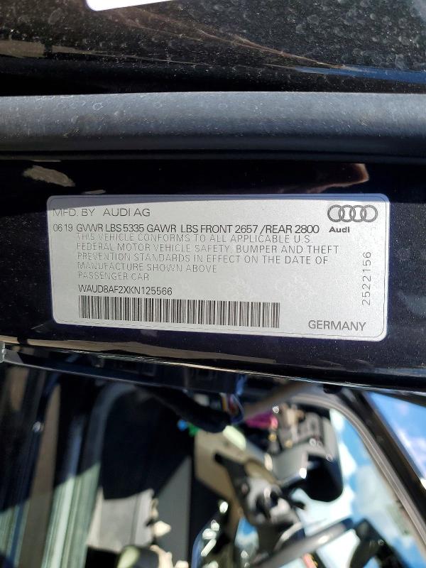 Продаж на аукціоні авто 2019 Audi A6, vin: WAUD8AF2XKN125566, номер лоту: 77518295
