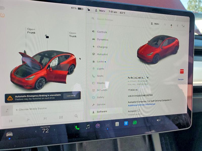 Продажа на аукционе авто 2021 Tesla Model Y, vin: 5YJYGDEE7MF282705, номер лота: 78560865
