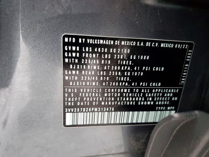 Продаж на аукціоні авто 2023 Volkswagen Taos, vin: 3VV2X7B26PM313476, номер лоту: 75944955