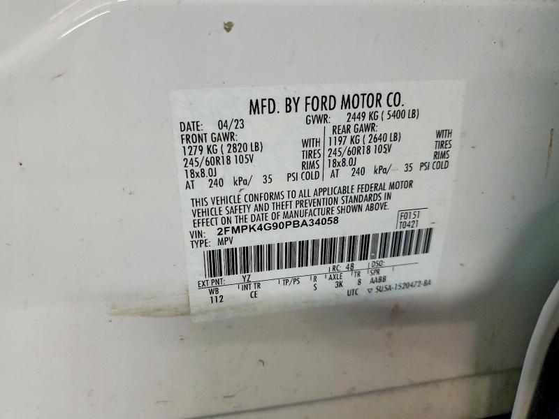 Продажа на аукционе авто 2023 Ford Edge, vin: 2FMPK4G90PBA34058, номер лота: 74832395